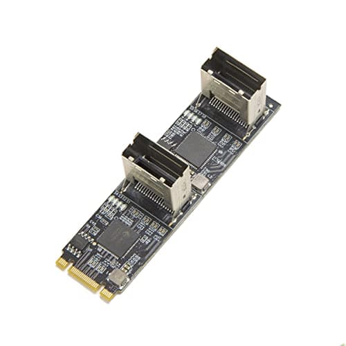 Image of 8 port Non-RAID SATA III 6Gbp/s to M.2 B+M Key Adapter PCI-e 3.0 x2 bandwith