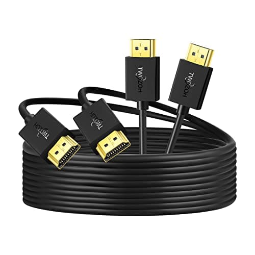 Image of Twozoh Slim HDMI Cable 5M 2 Pack, Ultra Thin & Extreme Flexible HDMI Lead Support 4K@60Hz/2160P/1080P