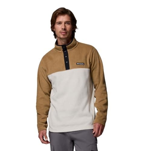 Image of Columbia Men's Steens Mountain Half Snap 2, Fleece Pull Over, Dark Stone/Delta/Black, X-Large