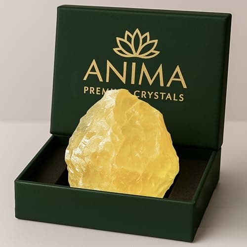 Image of Anima Citrine Crystal – Large 4-5cm Radiant Yellow Natural Raw Citrine Stone for Abundance, Positivity & Confidence – Ethically Sourced, Presented in Elegant Gift Box