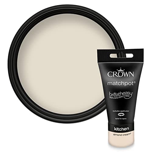 Image of Crown Easyclean Kitchen Matt Emulsion 40ml Sample - Almond Cream