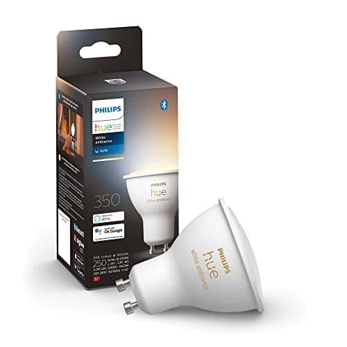 Image of Philips Hue White Ambiance Smart Home Light [GU10 Spot] Works with Alexa, Google Assistant and Apple Homekit. for Livingroom, Bedroom and Indoor Lighting.