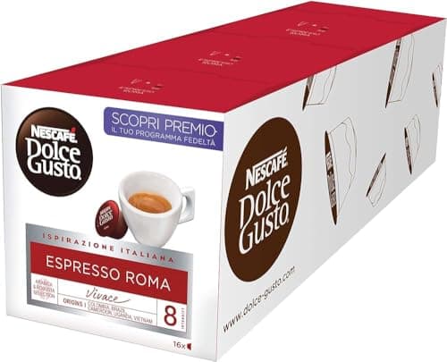 Image of NESCAFÉ DOLCE GUSTO Espresso Roma Coffee Pods Pack of 3 (Total 48 Servings)