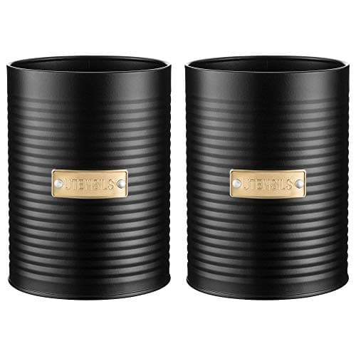 Image of Typhoon Round Top Living Coated Steel Utensils Pot Black (Pack of 2)