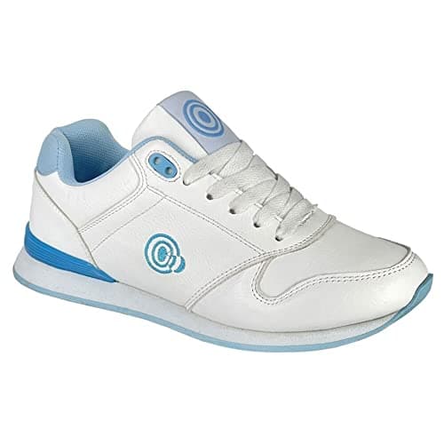 Image of Dek Womens Approach Trainer Style Lace Up Lawn Bowling Shoes White/Blue 5 UK