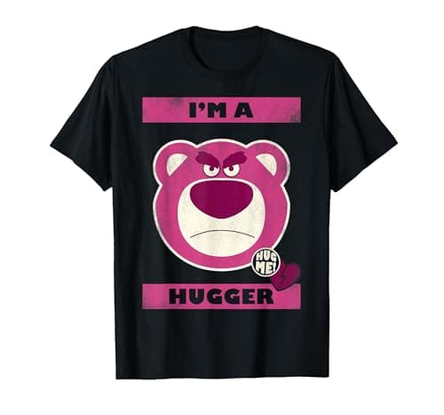 Image of Disney Pixar Toy Story Lotso Hug Me Poster T-Shirt, Men, Black, 5X-Large