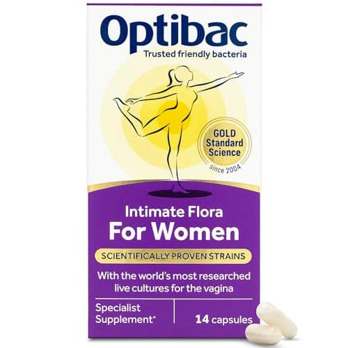Image of Optibac Probiotics for Women - Vaginal Probiotics - Most Researched Strains for Intimate Flora - Lactobacillus Reuteri RC-14 & Lactobacillus Rhamnosus GR-1-14 Vegan Capsules