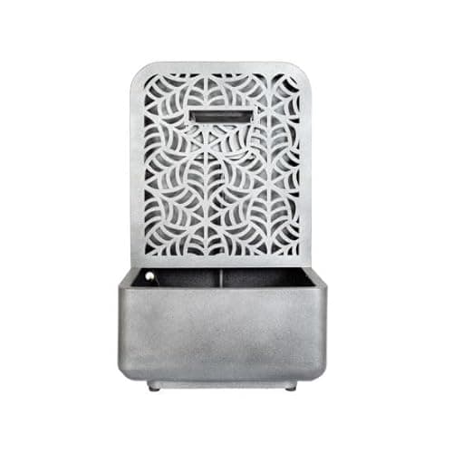 Image of Kelkay Rene Falls with Lights Modern Metal Mains Power Water Feature With Cover & Algae Tablets