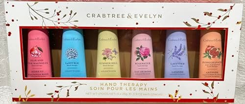 Image of Crabtree & Evelyn | Hand Therapy 6-Pack (0.9 oz Each) (Summer Hill, La Source, Lavender, Pomegranate, Pear & Pink Magnolia and Rosewater)