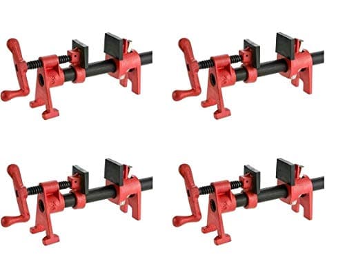 Image of Bessey BPC-H34 3/4-Inch H Style Pipe Clamp, red (Pack of 4)
