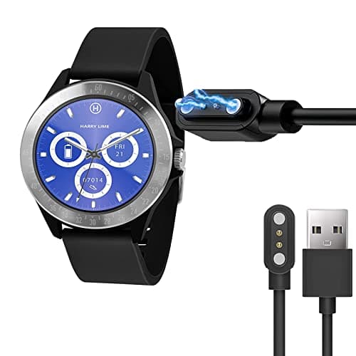Image of Compatible with Harry Lime Smart Watch Charger, 2 Pin Magnetic USB Replacement Charging Compatible with Harry Lime Smart Watch HA07-20011.69 Inches (Black)