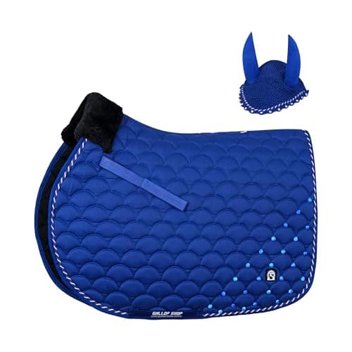 Image of Numnah Jewel Umbrella Style Saddle Pad / Horse Cloth (Royal Blue, Cob/Pony)