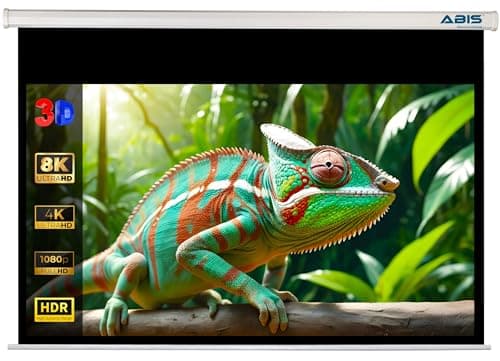 Image of 120" Diagonal Manual Pull Down Projector Screen, 2.82m Wide | 16:9 Ultra HD Aspect Ratio | Supports 2K to 8K | Matte White | Ideal for Home Cinema, Office, School