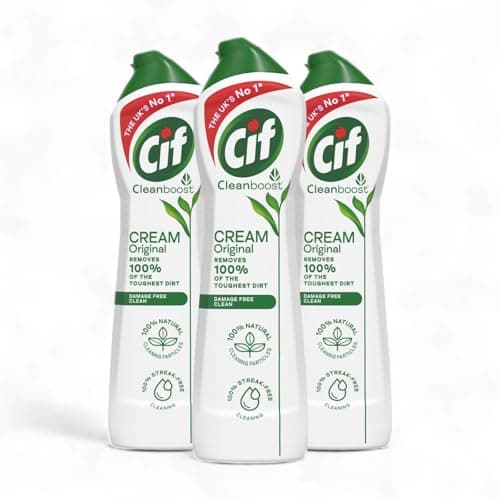 Image of CIF Cream Cleaner ORIGINAL White Ocean Bundle 3 x 500ml – Multi-Purpose Surface Cleaner for 100% Tough Dirt Removal & Streak-Free Shine