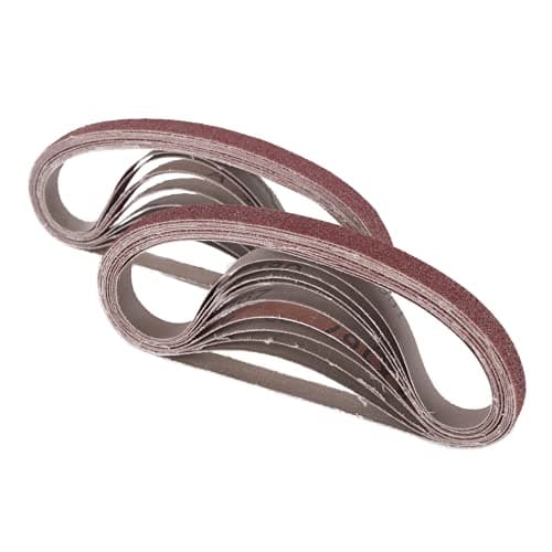 Image of 13mm x 457mm Aluminum Oxide Sanding Belts, 40/60/80/120/240/320 Assorted Grits Sanding Belt for Belt Sander (24 Pack)