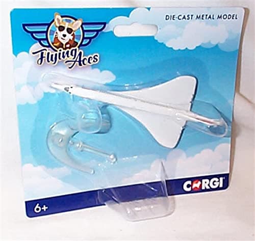 Image of Corgi Flying Aces Concorde Plane British Airways Model Plane 59mm Wingspan, (CS90636-02)