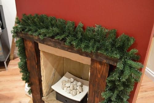 Image of 270cm (9ft) x 25cm Imperial Pine Christmas Garland Decoration Plain Green