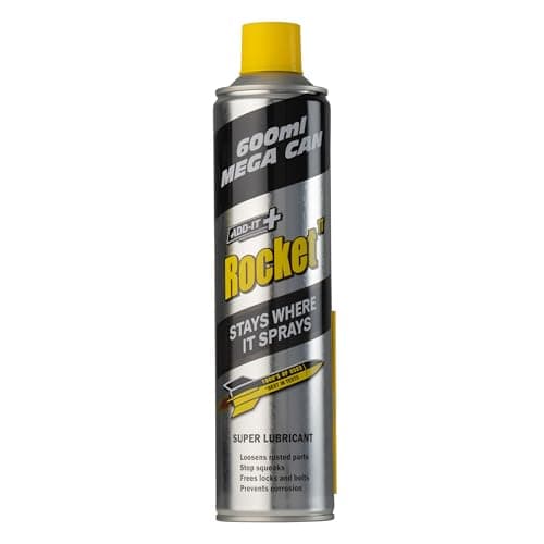 Image of Rocket TT Multi-Purpose Lubricant Spray – 600ml Rust Remover & Anti-Corrosion Maintenance Spray – Penetrating Oil for Seized Bolts, Locks, Tools, Bikes & Garden Equipment – Water-Resistant