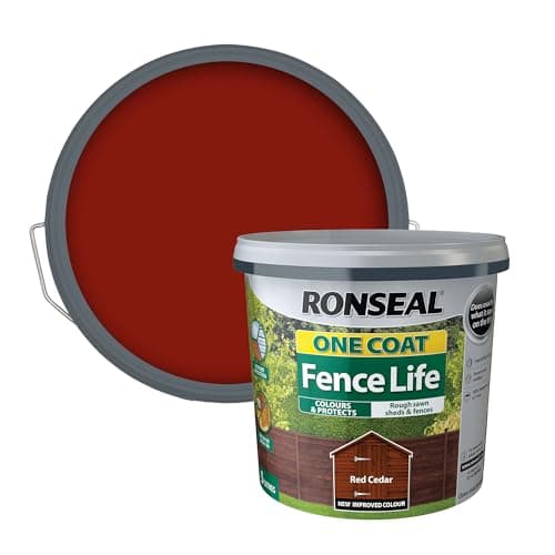 Image of Ronseal RSLOCFLCE5L One Coat Fence Life, Red Cedar, 5 Litre