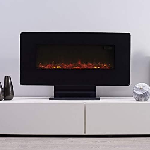 Image of Focal Point Pasadena Glass effect Electric Fire Log crystal or pebble effcts Remote controlled Flame effect
