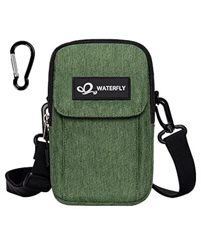 Image of Waterfly Small Shoulder Crossbody Bag: Multifunctional Handbag Mobile Phone Bag Mini Belt Bag Bumbag Fanny Waist Pack EDC Pouch with Adjustable Strap Carabiner for Men Women Ladies