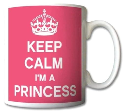 Image of GrassVillage Keep Calm I'm A Princess Mug Cup Gift Retro