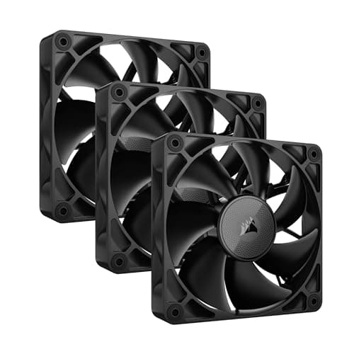 Image of Corsair iCUE LINK RX120 120mm PWM Fans with iCUE LINK System Hub - Magnetic Dome Bearing - Triple Pack - Black