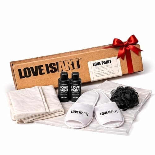 Image of Love is Art Canvas and Paint Kit - Abstract Art Through Intimacy, 8 Piece Set, (LIABLACK)