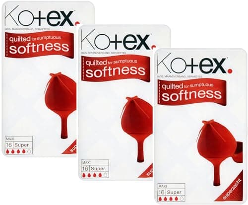 Image of Kotex Maxi Super 16 Pads (3 Pack)