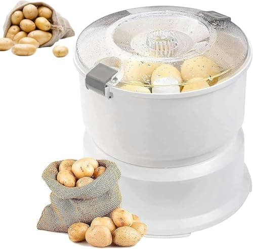 Image of Electric Potato Peeler Machine, One-Button Multifunctional Rumbler Peeler for Kitchen and Commercial Use