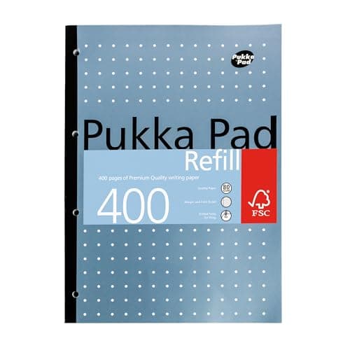 Image of Pukka Pad, A4 Refill, 400 Pages, Pack of 1, Colours May Vary