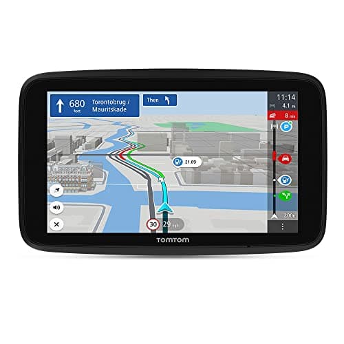 Image of TomTom Car Sat Nav GO Discover, 6 Inch, with Traffic Congestion and Speed Cam Alerts thanks to TomTom Traffic, World Maps, Quick-Updates via WiFi, Parking Availability, Fuel Prices, Click-Drive Mount