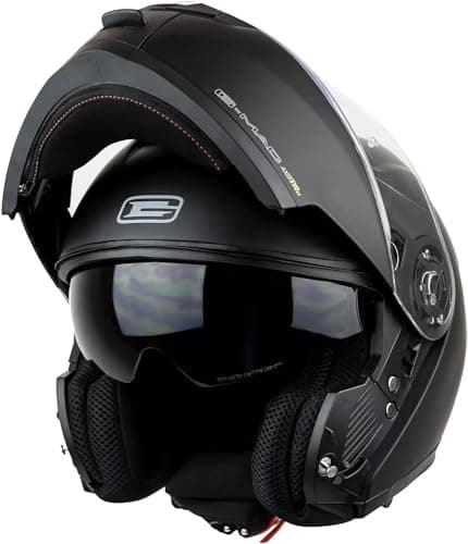 Image of G-Mac Axis Evo 2.0 Modular Flip Up Front Motorcycle Motorbike Helmet Double Visor P&J Dual Homologated ECE 2206 Approved