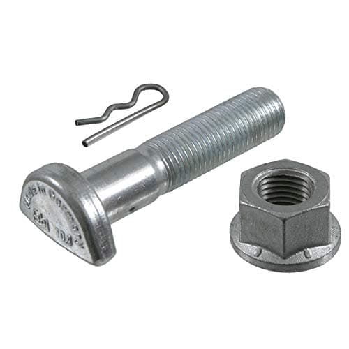 Image of febi bilstein 05659 Cup Head Bolt with wheel nut and cotter, pack of one