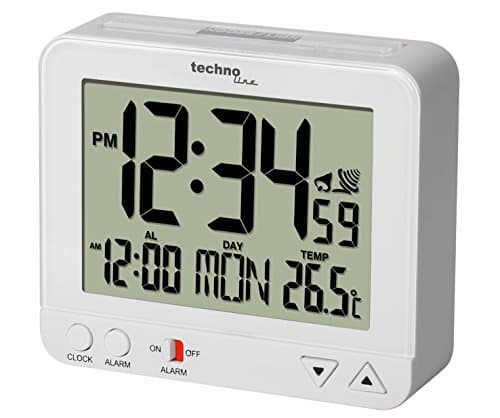Image of Technoline WT 195 White Radio Controlled Alarm Clock