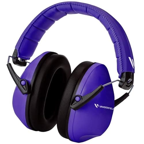 Image of Vanderfields Premium Hearing Protection Ear Defenders - Broad Spectrum Sound Reduction 32 dB at 2K Hz Noise Cancelling - Headset Safety Noise Cancellation - Headphones Kids 3-12 - Purple