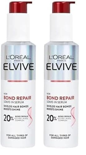 Image of L'Oreal Paris Elvive Bond Repair Leave-in Serum, for Damaged Hair, for Deep Repair, Bonding Hair Care, 150ml (Pack of 2)