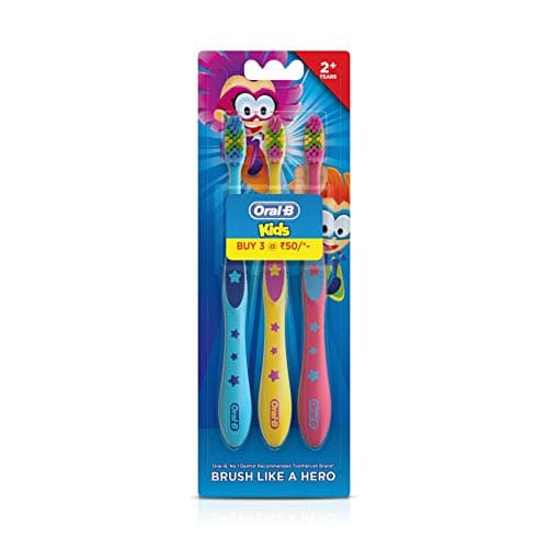 Image of Oral-B Kids Toothbrush, Extra Soft (Pack of 3)