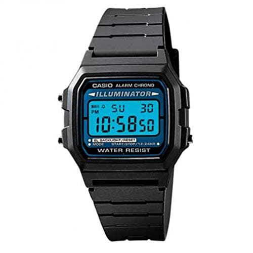 Image of Casio F105W-1A Illuminator Watch, Black, Square Digital