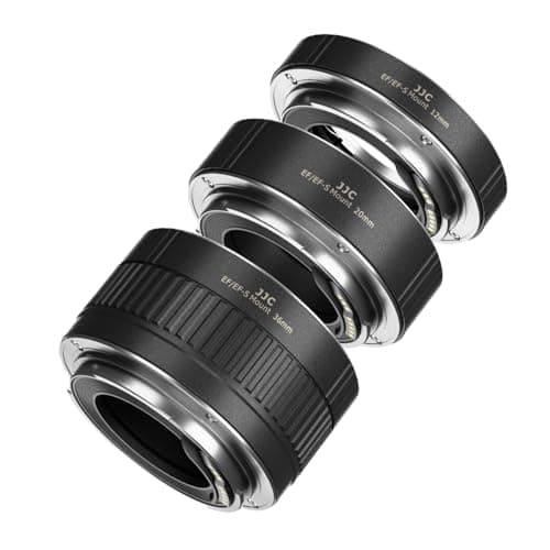 Image of JJC Auto Focus AF TTL Macro Extension Tube Extender 12/20/36MM for Canon EF/EF-S Lens DSLR Cameras EOS 850D 800D 760D 750D 700D 250D 90D 80D 77D 5DS R 5D Mark II III IV 7D 6D Body Rear Lens Cap Set