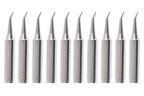 Image of Saipor 10pcs Soldering Iron Tips, 900M-T Solder Welding Replacement Tip Kit for Hakko, Radio Shack, TENMA, ATTEN, Quick, Aoyue, Yihua Soldering Station (900M-T-IS)