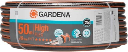 Image of Gardena Comfort Highflex Hose 19 mm (3/4 inch), 50 m: Garden Hose with Power-Grip Profile, 30 bar Bursting Pressure, Highly Flexible, dimensionally Stable, UV-Resistant, Packed (18085-20)