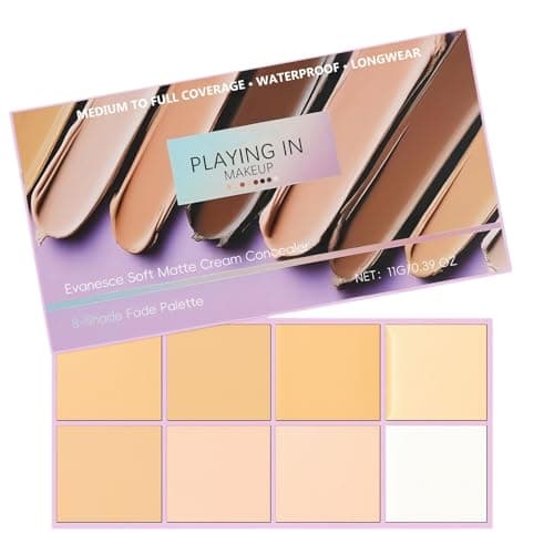 Image of Pimby Concealer Palette,Evanesce Soft Matte Cream Concealer 8 Shade Fade Palette,Moisturizing&Waterproof Foundation Palette for Powerful Coverage,Creamy&Non-Irritating,Convenient to Carry(Light)