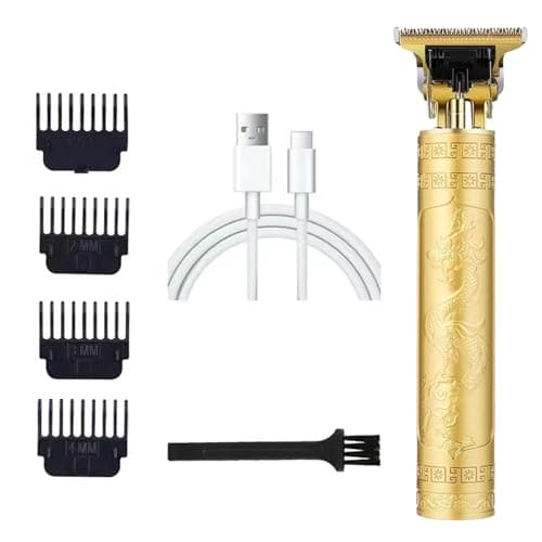 Image of Hair Clippers Men Professional Beard Trimmer for Men Cordless Electric Hair Clippers T-Cutter Heads Trimmers Rechargeable Hair Trimmer with 4 Limit Combs Beard Grooming Kit for Barbers Haircut