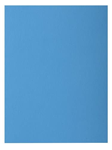 Image of Exacompta - Ref 217119E - Rocks Square Cut Folder - 240 x 320mm in Size, Suitable for Holding A4 Documents, 210gsm Coloured Card - Blue Colour (Pack of 10)
