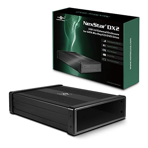 Image of Vantec NexStar DX2 USB 3.0 External Enclosure Design for 5.25" Blu-Ray/CD/DVD SATA Drive, Second Generation of DX, No Drivers Needed, Aluminum Alloy (NST-540S3-BK)