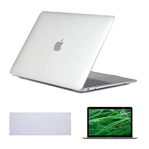 Image of Se7enline Compatible with MacBook Air 12 inch Case 2015/2016/2017/2018/2019 Hard Shell Cover for MacBook 12-Inch Model A1534 with Retina Display, Keyboard Cover, Screen Protector, Clear/Transparent