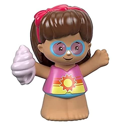 Image of Replacement Part for Fisher-Price Little People Travel Together Friend Ship Playset - FHD92 ~ Replacement Girl Mia Figure ~ Holding Seashell