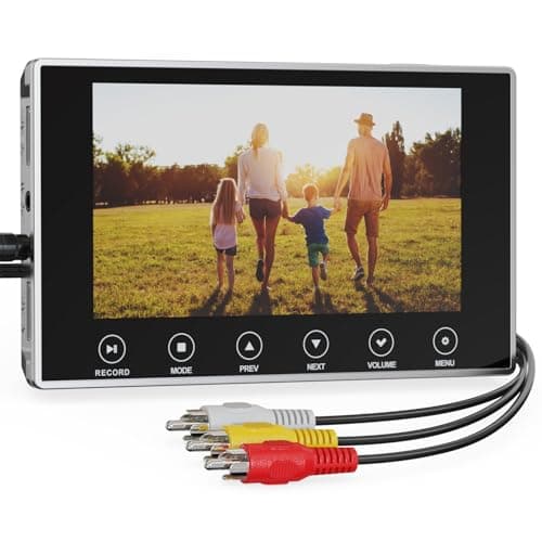Image of DigitPro VHS to Digital Converter 3.0, 5" Convert VHS to Digital, 4K VCR HI8 8MM Tapes VHS Player DVD Camcorder Mini DV Cassette Tape Analog Video to Digital Converters to Computer/PC/USB/SD Card