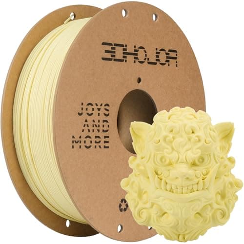 Image of 3DHoJor Matte PLA Filament 1.75mm Almond Yellow, Upgrade Matte 3D Printer PLA Filament, 1kg Spool (2.2lbs) Cardboard Spool 3D Printing Filament for 3D Printers